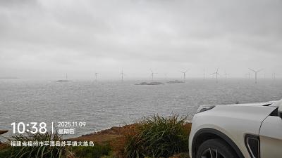 平潭-海边的风车与白车
