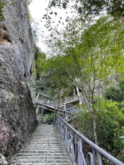 新昌-峭壁旁的登山石阶_2