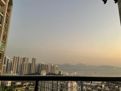 深圳-黄昏阳台远眺海湾_2