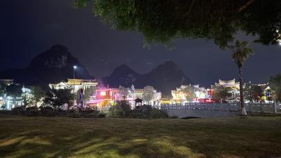 靖西-夜晚的山水小镇